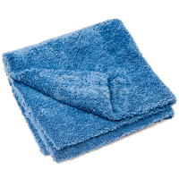 Микрофибра Deutsch Microfiber, двусторонняя короткий/длинный ворс, голубая 420гр/м 40*40см, ультразвуковая обрезка #7