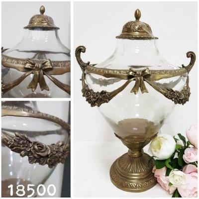 Ваза стекло/бронза