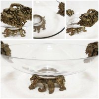 Ваза стекло/бронза