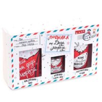 Подарочный набор из 3 продуктов "Посылка от Деда Мороза"