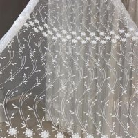 Современные шторы. Вышивка на сетке.