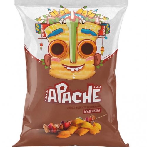 Пшеничные чипсы-подушечки Апачи (Apache) со вкусом Шашлыка