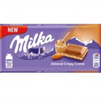 Милка Шоколадная плитка  Алмонд криспи крем