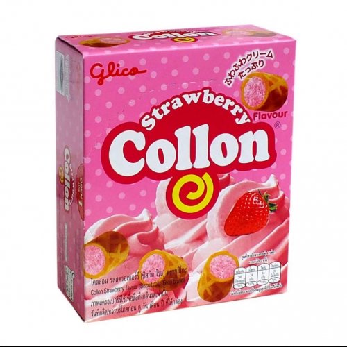 Печенье Глико Колон с клубничным кремом