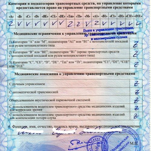 Категории «А, В, С, D, Е»