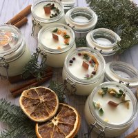 Свеча из соевого воска с бугельным замком