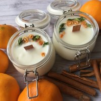 Свеча из соевого воска с бугельным замком