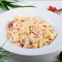 Фетучини с креветками