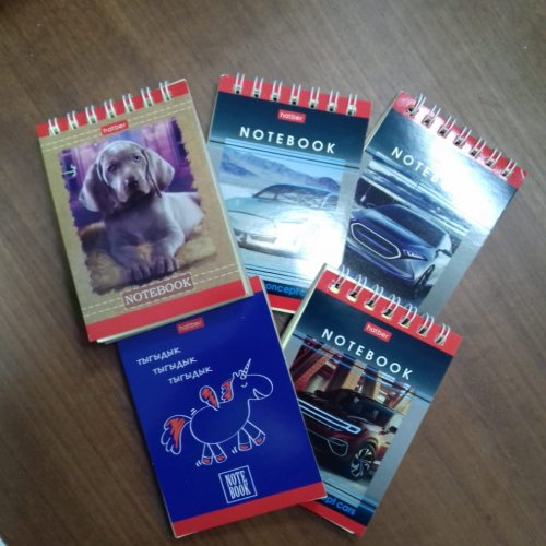 Блокнот на пружинке цветные листы