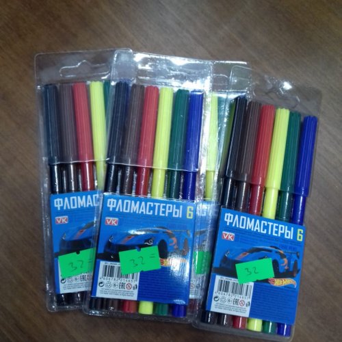 Фломастеры цветные 6 цветов