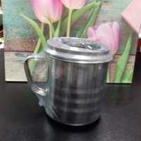 Кружка с крышкой сталь