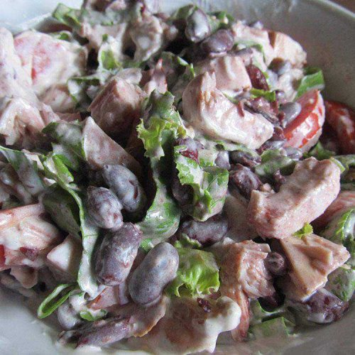 Салат с копчёной курицей