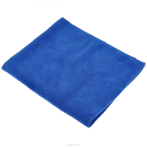 Koch Микрофибра Deutsch Microfiber, двусторонняя короткий/длинный ворс, голубая 420гр/м 40*40см, ультразвуковая обрезка DM4040B #7