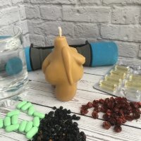 Свеча из пчелиного воска жиротоп "Агафья Федоровна"