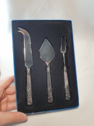 Лопатка, нож и вилка для торта 