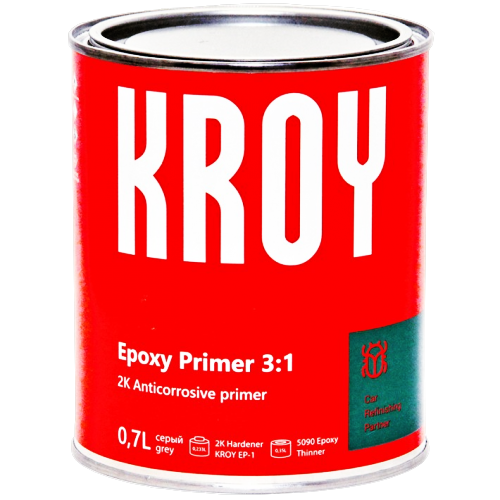  Kroy2K EPOXY PRIMER 1:1 2К Эпоксидный грунт 0,5L Kroy 0,5 л. серый   #7