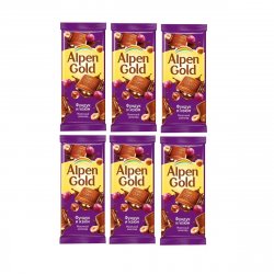 Плитка АЛЬПЕНГОЛЬД изюм-фундук 100гр (20шт)