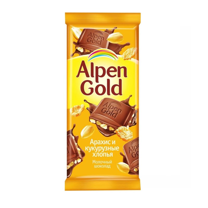 Плитка АЛЬПЕНГОЛЬД кукур. хлопья 100гр