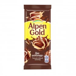 Плитка АЛЬПЕНГОЛЬД темно/белый 100гр