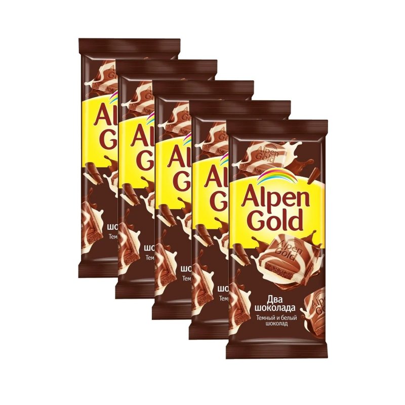 Плитка АЛЬПЕНГОЛЬД темно/белый 100гр (20шт)