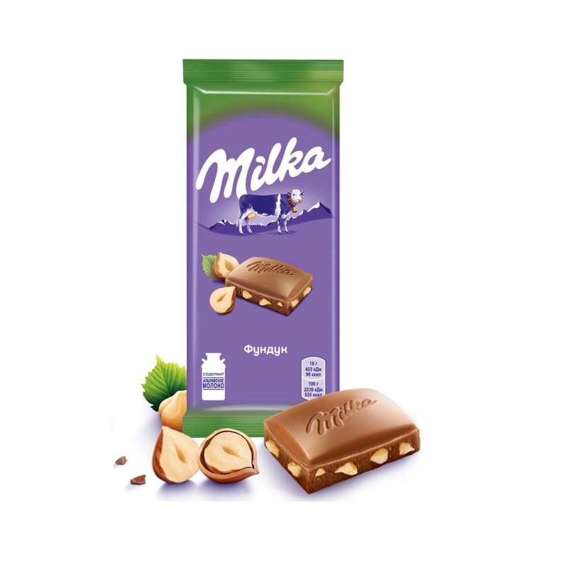 Плитка МИЛКА фундук 100гр