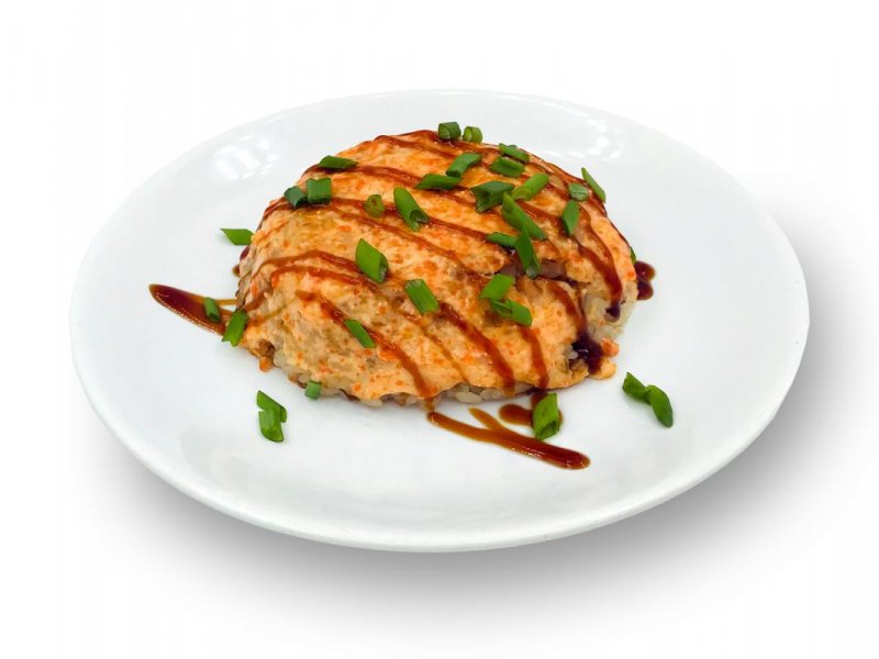 РИС С ЛОСОСЕМ ТЕРИЯКИ ПОД СЫРНЫМ СОУСОМ