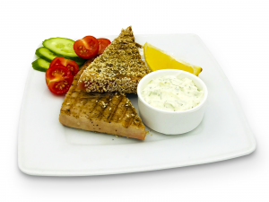 СТЕЙК ИЗ ТУНЦА С ОВОЩАМИ