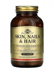 кожа, ногти и волосы, улучшенная формула с МСМ, 120 таблеток