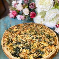 Пирог со шпинатом и семгой