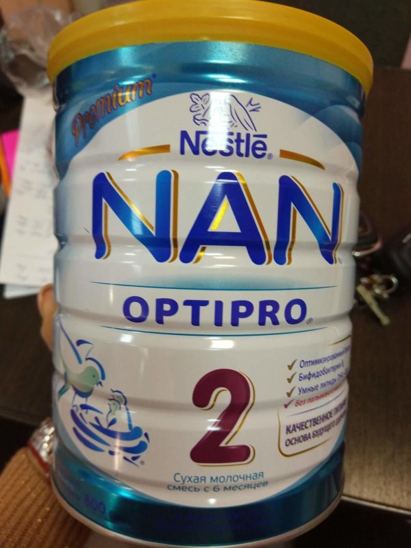 Молочная смесь НАН (2) с 6 месяцев, 800гр