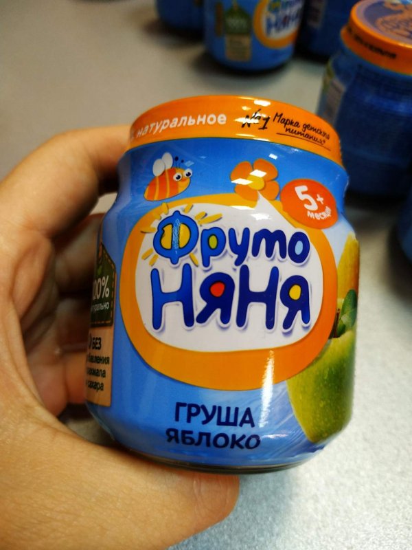 Фруктовое пюре Фрутоняня (груша и яблоко) 100гр.