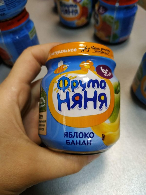 Фруктовое пюре Фрутоняня (яблоко,банан) 100гр