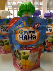Фруктовое пюре Фрутоняня (яблоко,манго с йогуртом)