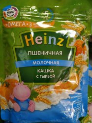 Каша HEINZ  молочная пшеничная каша с тыквой 200гр.