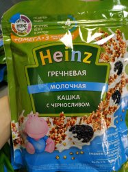 Каша HEINZ гречневая  молочная каша с черносливом 200гр.