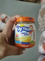 Фруктовое пюре АГУША (груша) 115гр