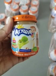 Фруктовое пюре АГУША (яблоко-груша) 115гр