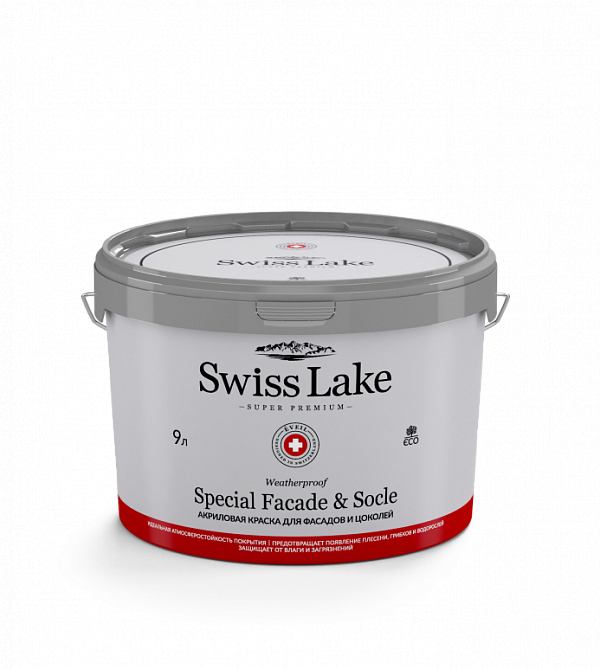 Swiss Lake Weatherproof Special Faсade & Socle АКРИЛОВАЯ КРАСКА ДЛЯ ФАСАДОВ И ЦОКОЛЕЙ