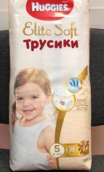 Трусики HUGGIES Elite Soft (5) 12-17 кг. 38штук