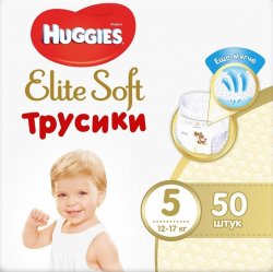 Трусики HUGGIES  Elite Soft (5) 12-17 кг. 50 штук