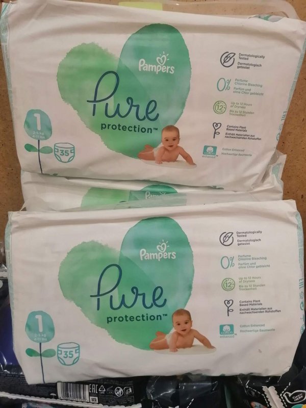 Подгузники Pampers PURE PROTECTION (1) 35 штук