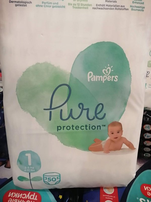 Подгузники Pampers PURE PROTECTION (1) 50 штук
