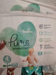 Подгузники Pampers PURE PROTECTION (4) 9-14 кг. 28 штук