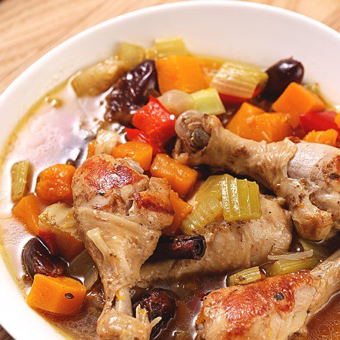 Куриные ножки с овошами