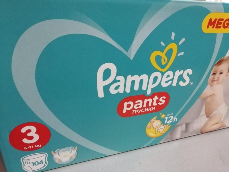 Подгузники  PAMPERS PANTS трусики (3) 6-11кг. 104 штук