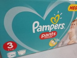Подгузники  PAMPERS PANTS трусики (3) 6-11кг. 104 штук