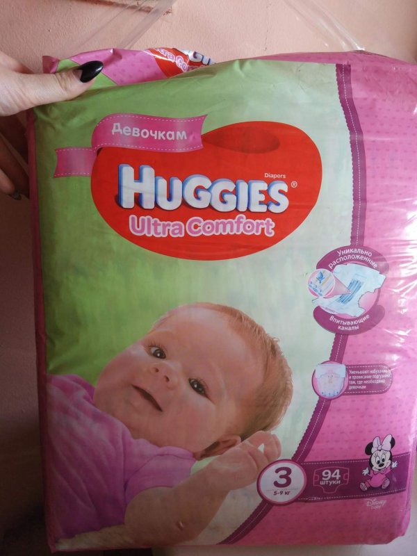 Подгузники Huggies Ultra Comfort трусики девочкам (3) 5-9кг 94 штук