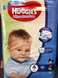 Подгузники Huggies Ultra Comfort трусики мальчикам (4) 8-14кг 80 штук