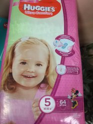 Подгузники Huggies Ultra Comfort трусики девочкам (5) 15-22кг 64 штук