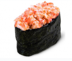 острый гункан с лососем